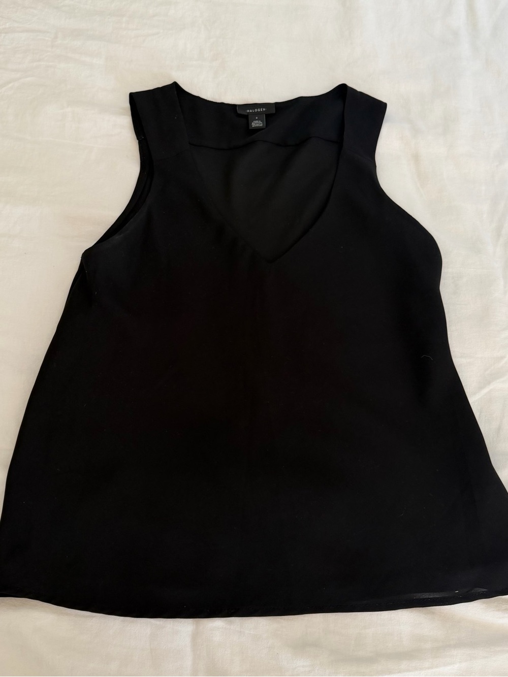 Halogen Black V-Neck Sleeveless Camisole